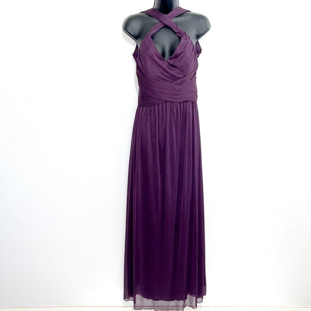 David’s Bridal Woman Plum Bridesmaids Dress Size 6